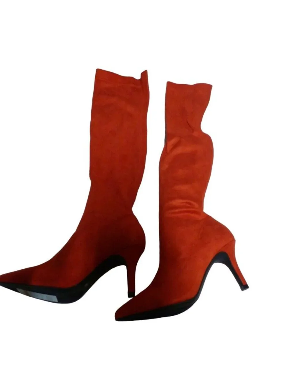 INC International Concepts Briella Sock Over-The-Knee Boot, Red Lava, 5.5